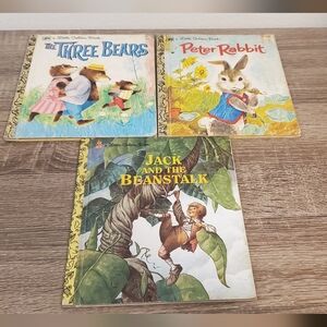 Little Golden Books Set Of 3 Vintage
